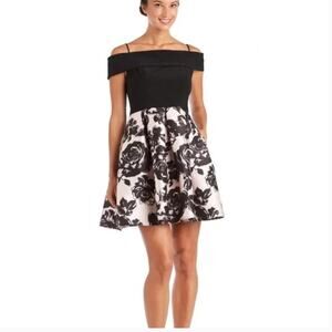NWT Morgan & Co. Off The Shoulder Skater Dress Womens size 14W